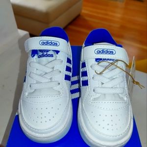 Adidas Kids Unisex Forum Low Shoes Sneakers Royal Blue size 4k New